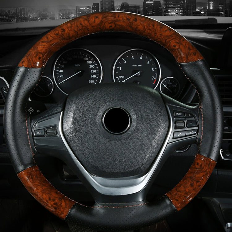 CZB008-Crystal carbon microfiber leather | peach grain fashionable sports hand sewn steering wheel cover